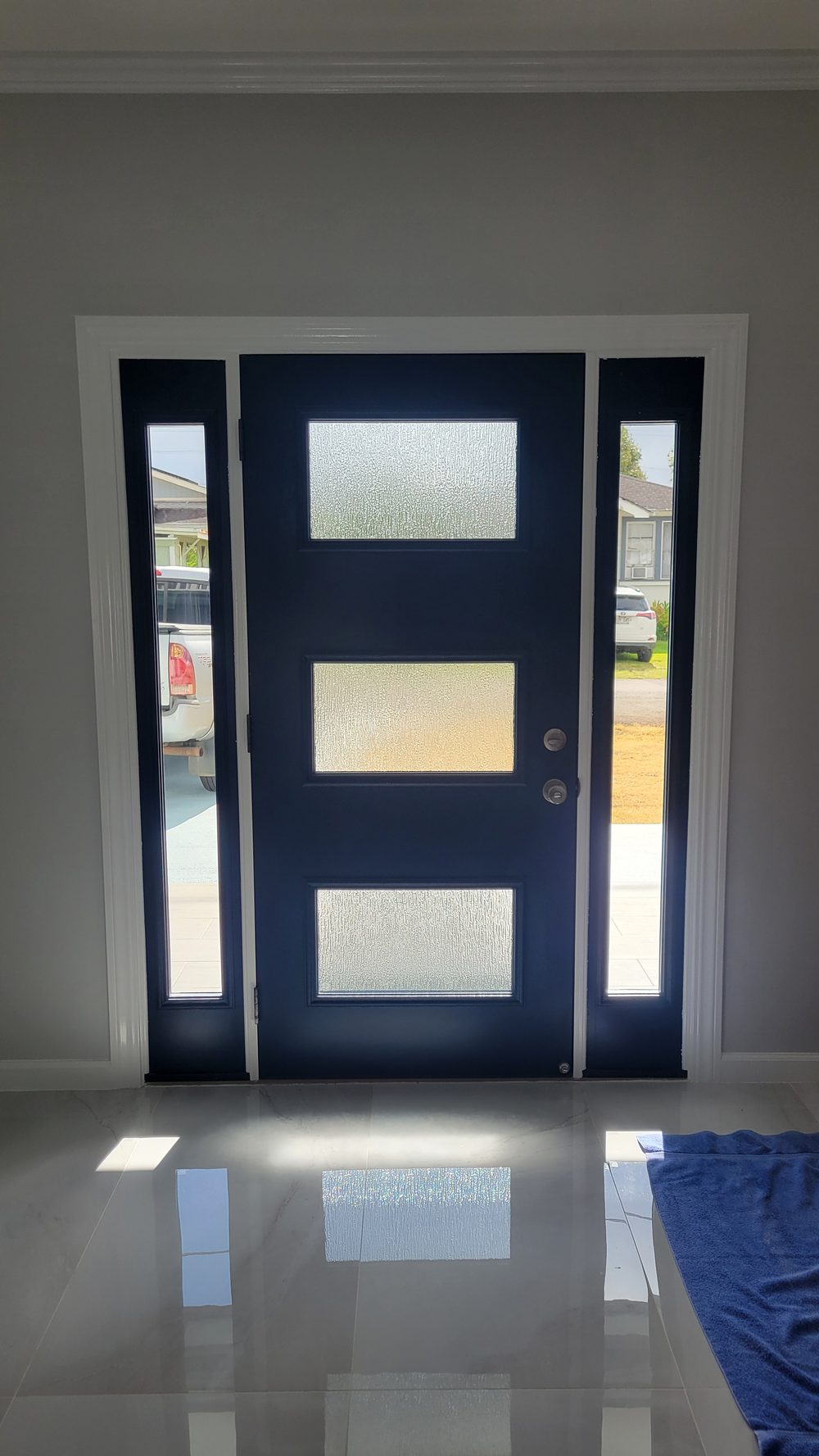 Front door before window tint