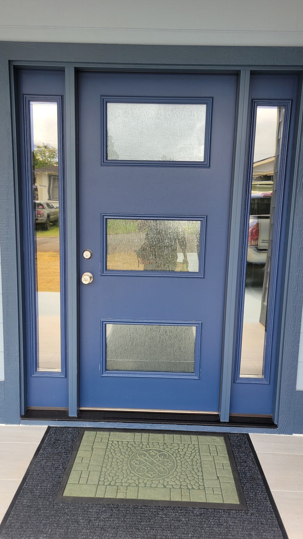 Front door tint viewed from outside